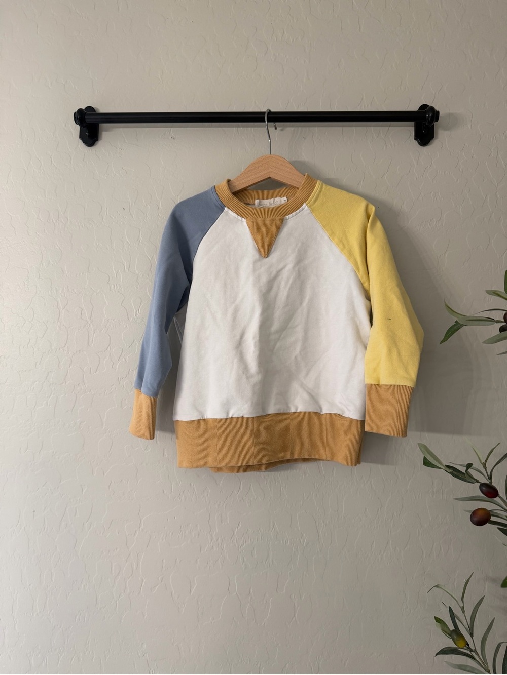 Forever French Colorblock Raglan Pullover Sweatshirt